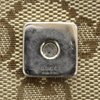 Gucci Monogram Small Flap Messenger Bag Beige Dark Brown 9 of 12