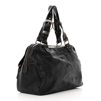 Christian Dior Calfskin Medium Gaucho Double Saddle Bag Black 3 of 15
