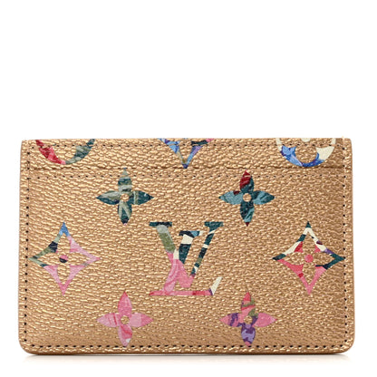 Louis Vuitton Metallic Monogram LV Garden Card Holder Gold 1 of 7