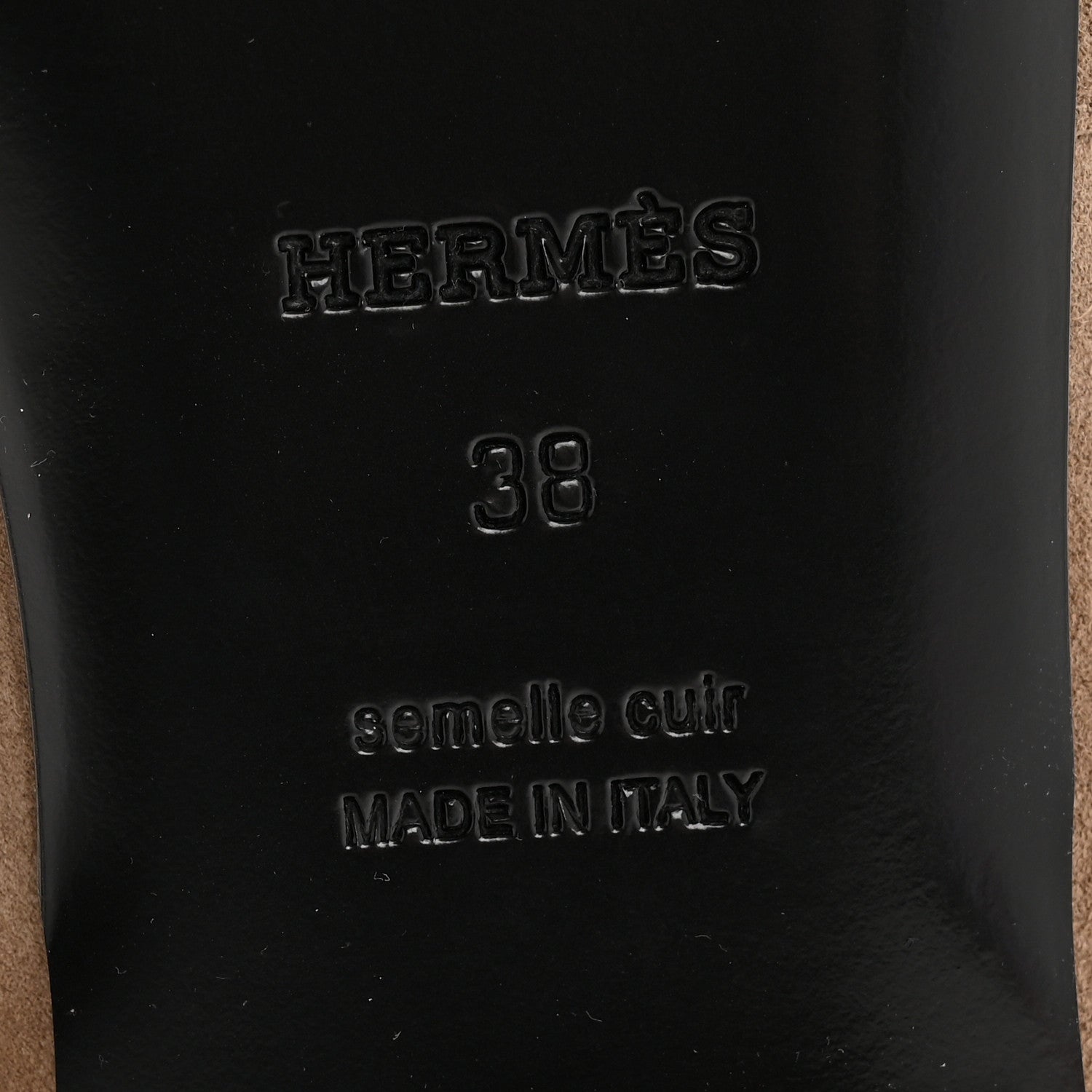 Hermes Suede Goatskin Shearling Womens Oz Mules 38 Etoupe Ecru 7 of 10