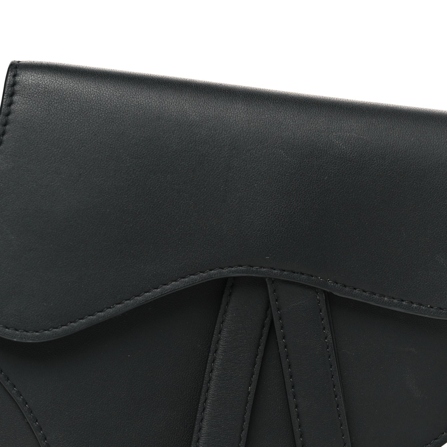 Ultra Matte Calfskin Saddle Belt Bag Black