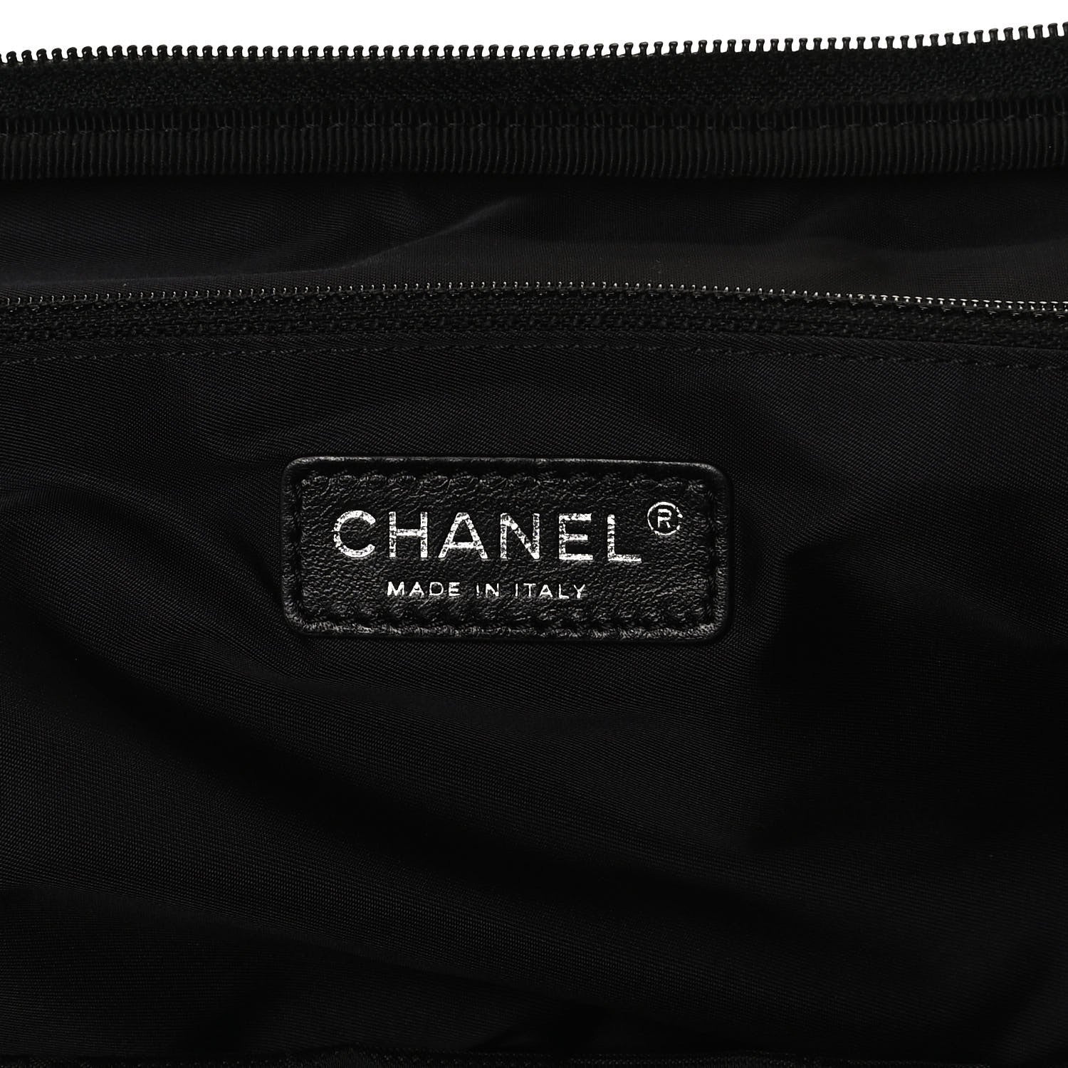 Chanel Nylon Travel Trolley Rolling Luggage Black 8 of 16