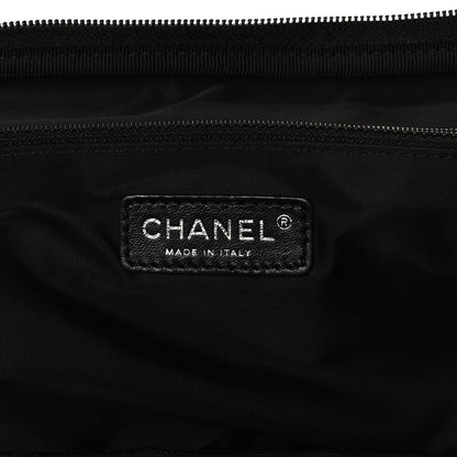 Chanel Nylon Travel Trolley Rolling Luggage Black 8 of 16