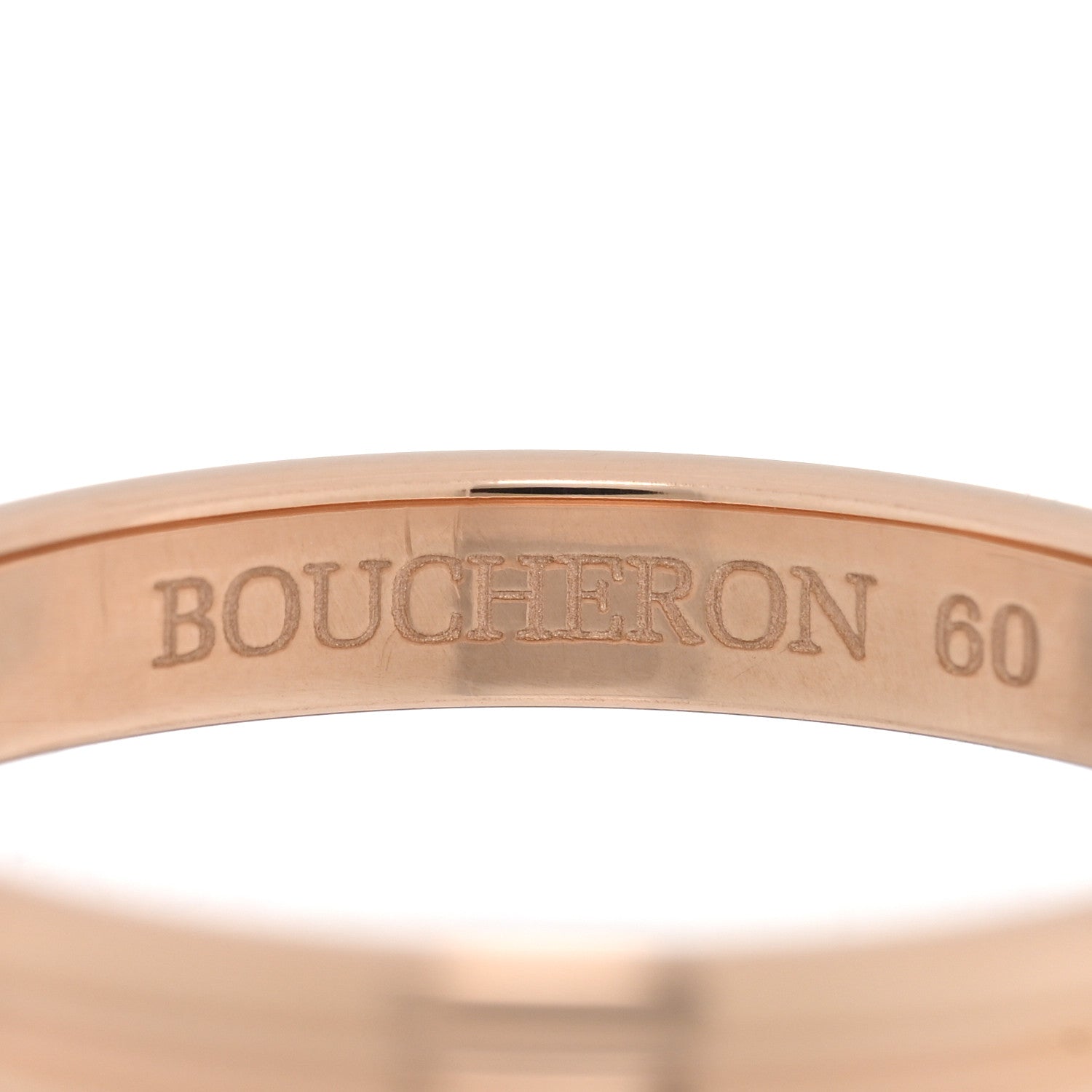 Boucheron 18K Rose Gold Double Godron Wedding Band Ring 60 9 4 of 4