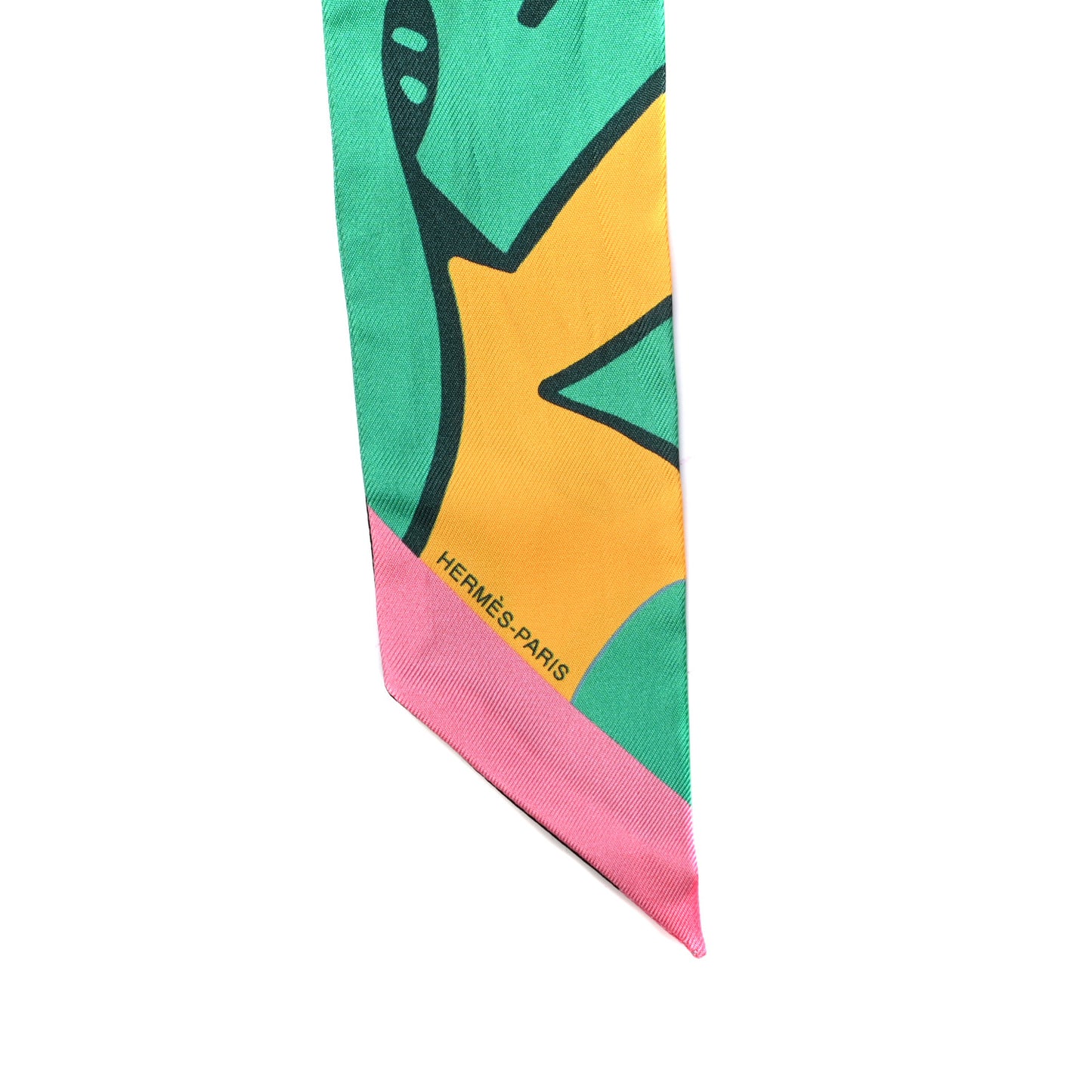 Silk Graff Graffiti Twilly Menthol Rose Jaune