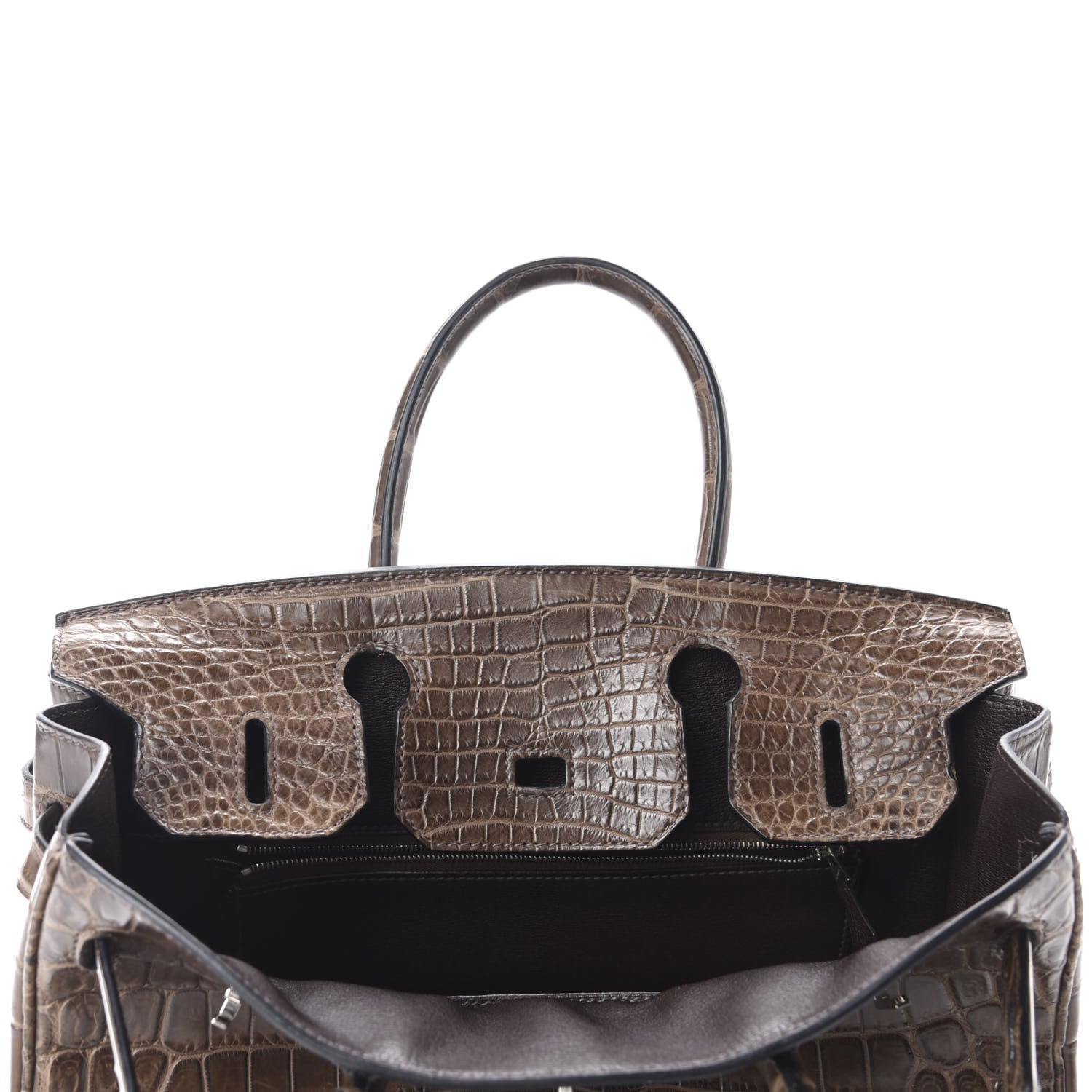 Hermes Matte Niloticus Crocodile Birkin 30 Gris Elephant 13 of 38
