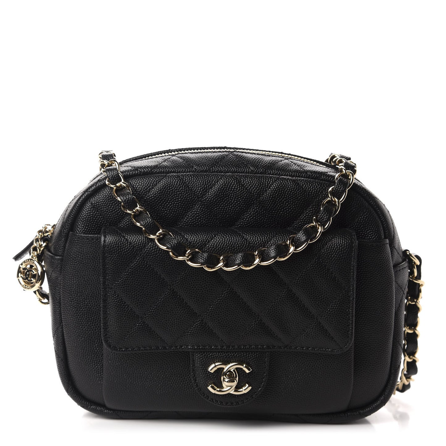 Caviar Quilted CC Day Camera Case Black