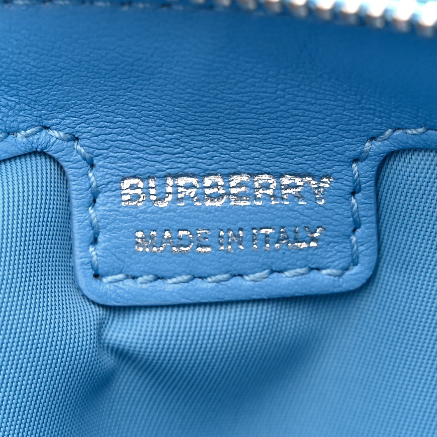 Burberry Lambskin Quilted Lola Double Pouch Crossbody Bright Sky Blue 7 of 12