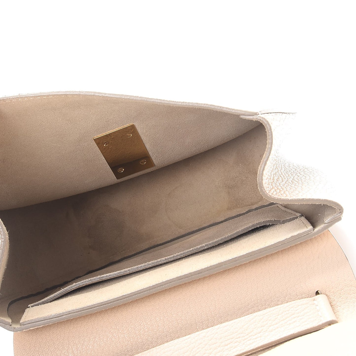 Grained Lambskin Drew Shoulder Bag Abstract White