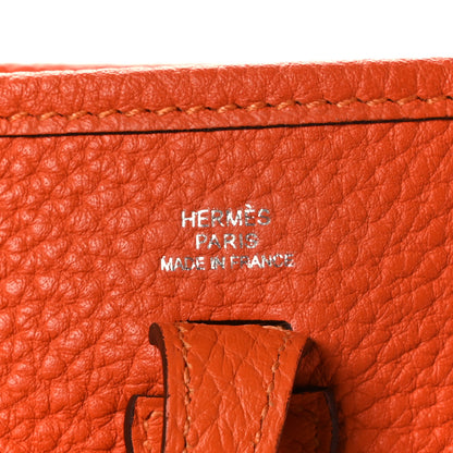 Hermes Taurillon Clemence Amazone Evelyne TPM Orange Craie 5 of 9