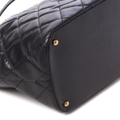 Chanel Caviar Quilted CC Timeless Soft Tote Black 6 of 9