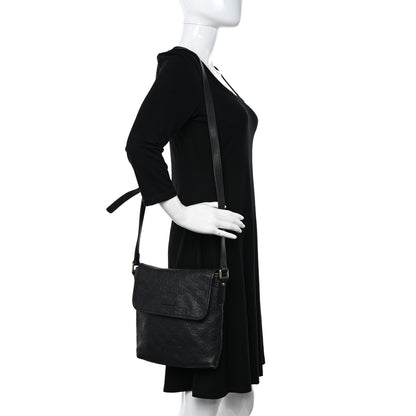 Gucci Guccissima Small Flap Messenger Bag Black 2 of 13