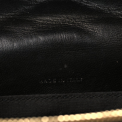 Saint Laurent Calfskin Matelasse Chevron Monogram Envelope Chain Wallet Black 6 of 9