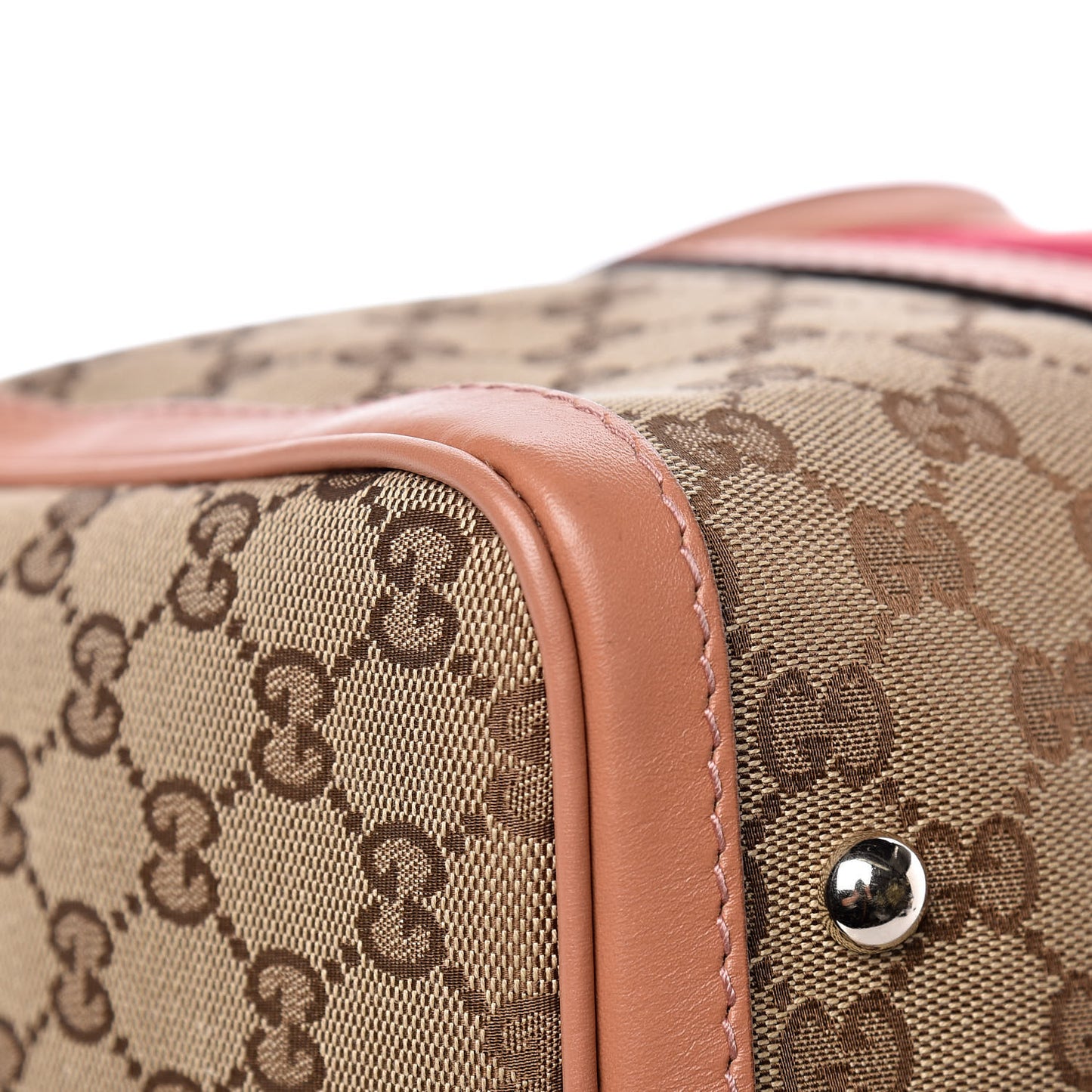 Monogram Vintage Web Medium Boston Pink