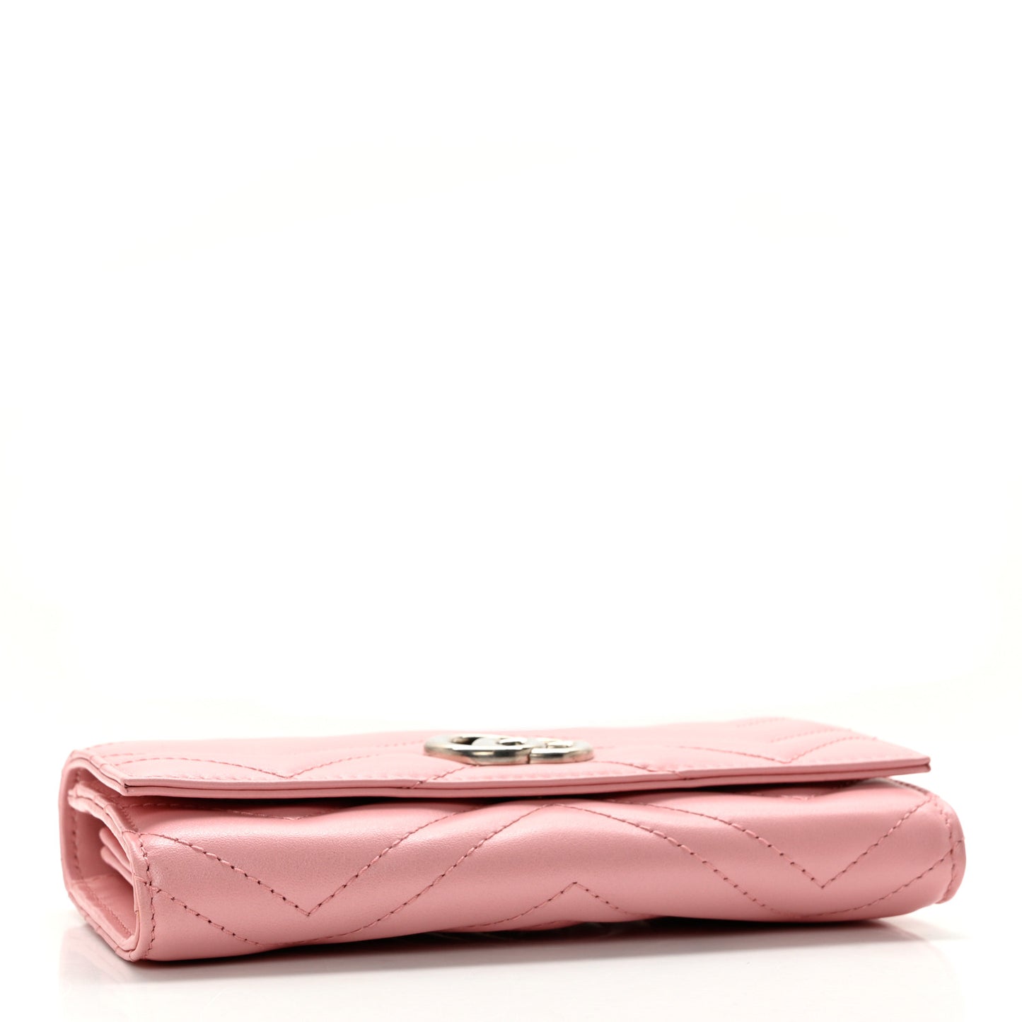 Calfskin Matelasse GG Marmont Continental Wallet Perfect Pink
