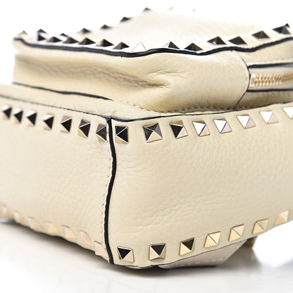 Valentino Garavani Pebbled Calfskin Mini Rockstud Backpack Ivory 8 of 9
