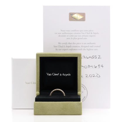 Van Cleef & Arpels 18K Yellow Gold Perlee Signature Ring 54 7 6 of 6