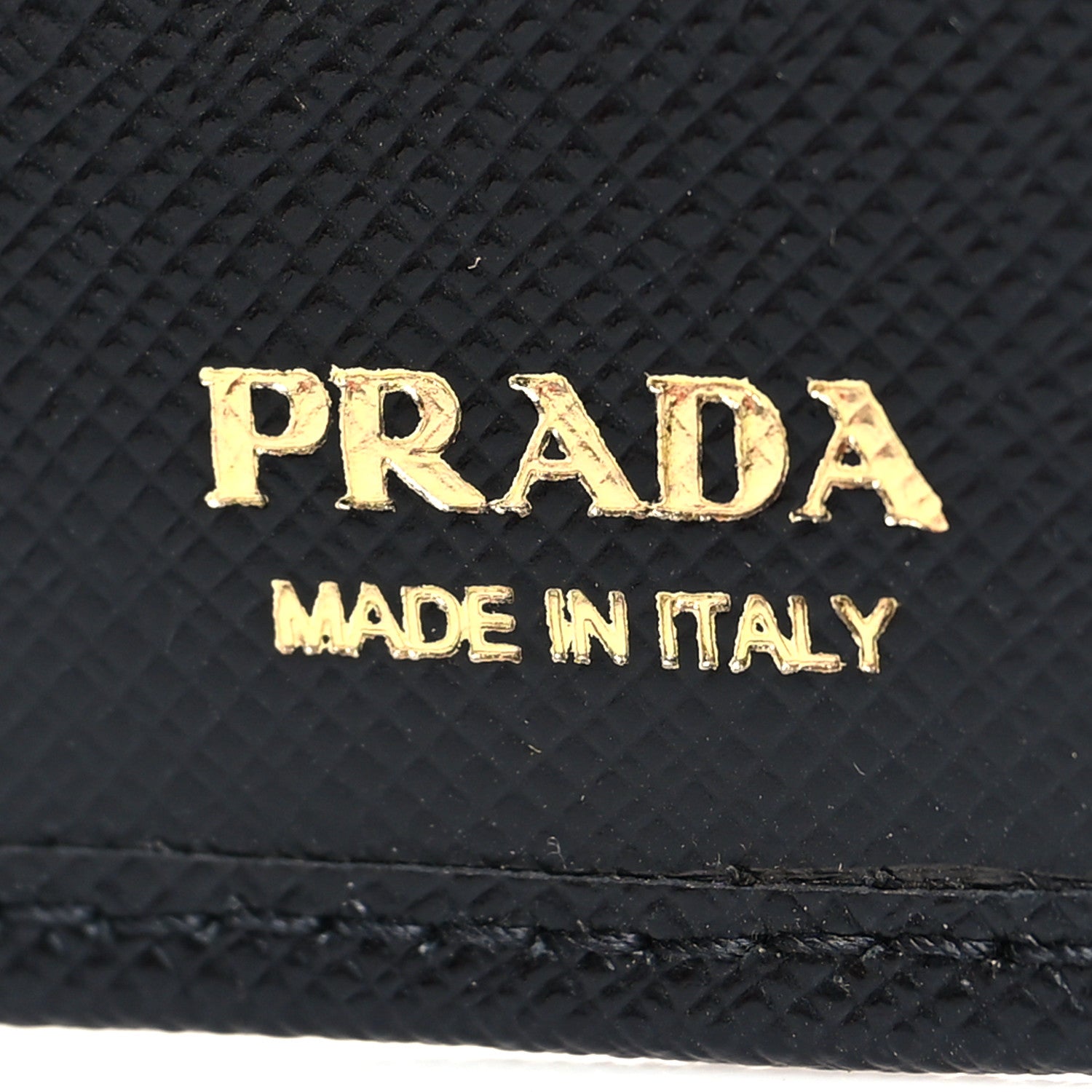 Prada Saffiano Zip Top Compact Wallet Black 6 of 7