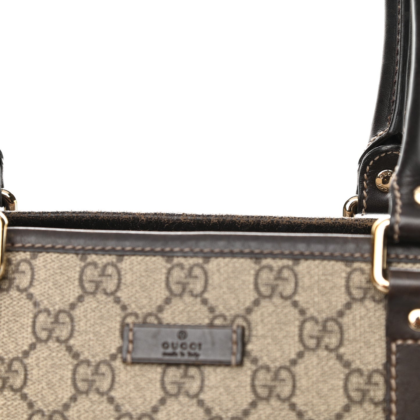 GG Plus Monogram Joy Vertical Tote Dark Brown