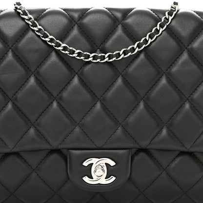 Chanel Lambskin Quilted Clutch With Chain Flap Black 5 of 10
