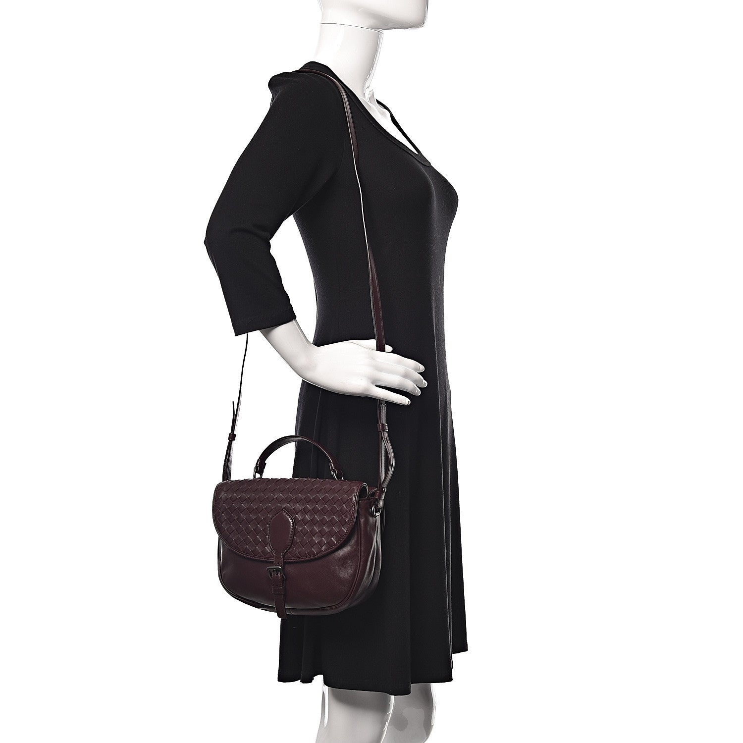 Bottega Veneta Nappa Intrecciato Double Sided Crossbody Bag Aubergine 2 of 13