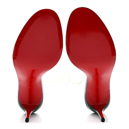 Christian Louboutin Patent PVC Just Nothing 85 Slide Sandals 37 Black 6 of 9