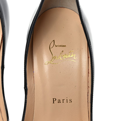 Christian Louboutin Patent Lady Peep 150 Pumps 38 Black 7 of 9