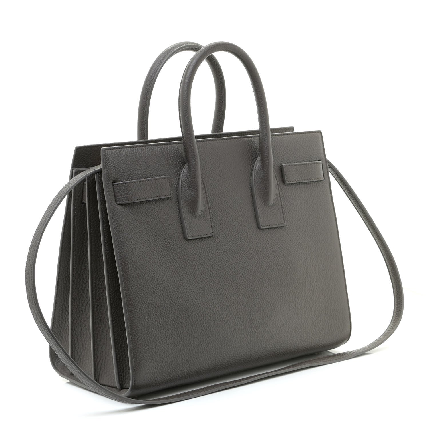 Saint Laurent Grained Calfskin Small Sac De Jour Fog 5 of 12