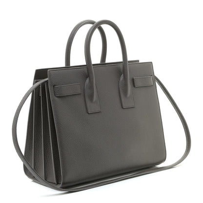 Saint Laurent Grained Calfskin Small Sac De Jour Fog 5 of 12
