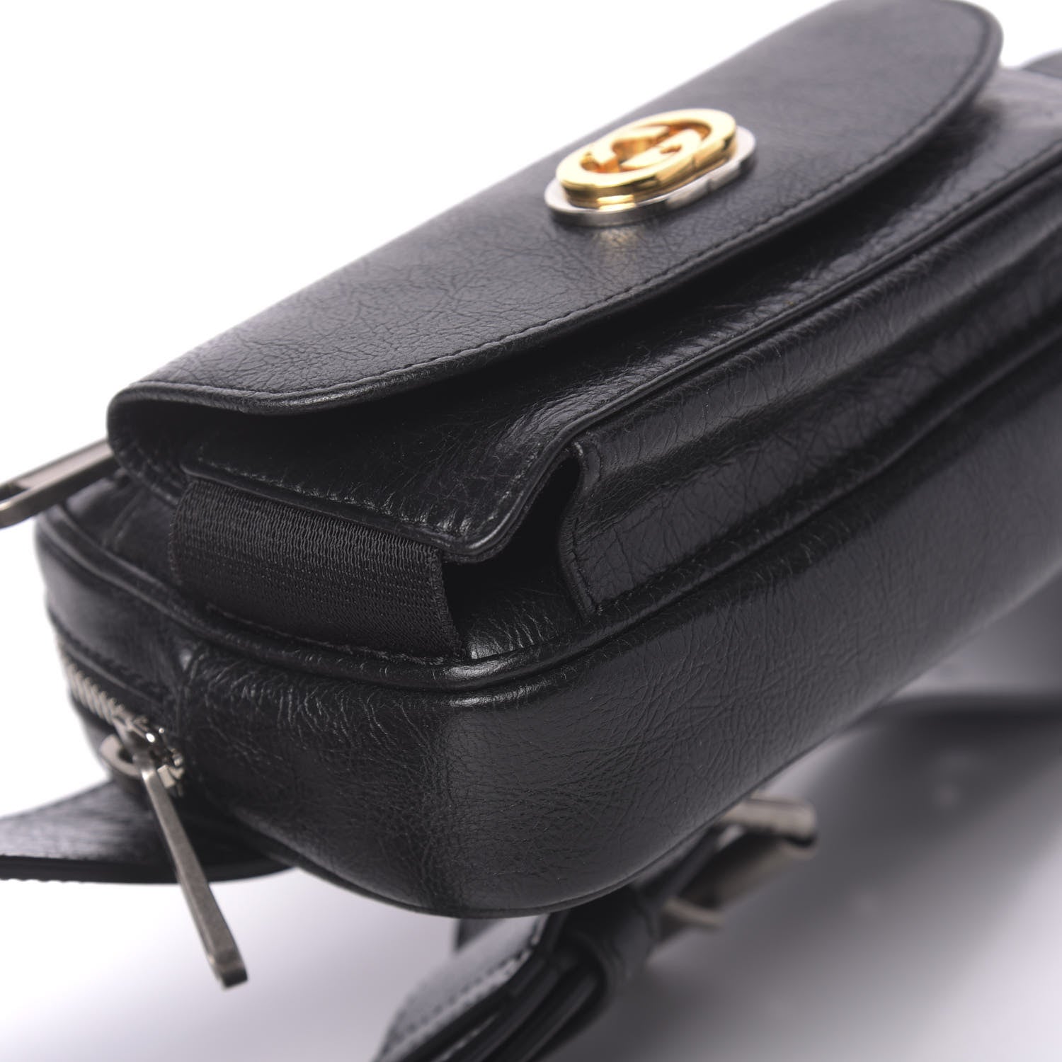 Gucci Fluffy Calfskin Mini Morpheus Belt Bag 80 32 Black 8 of 9