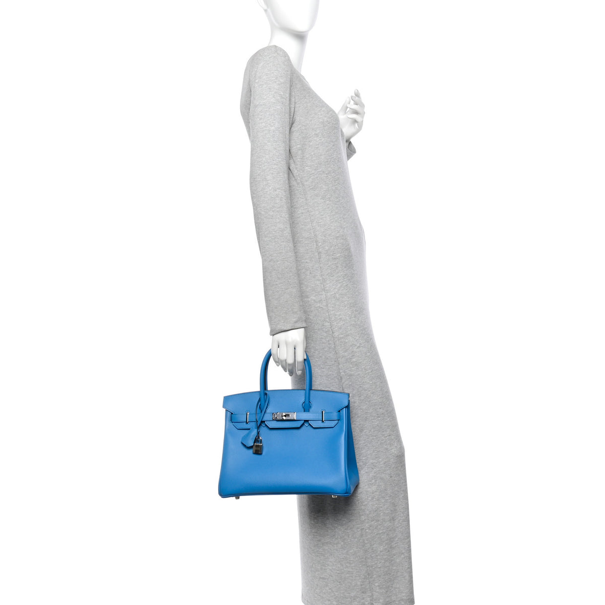 Epsom Birkin 30 Bleu Frida