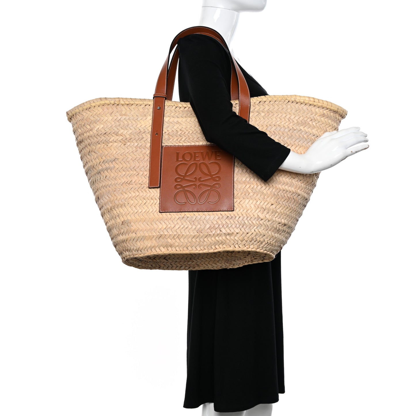 Raffia Large Basket Tote Bag Natural Tan