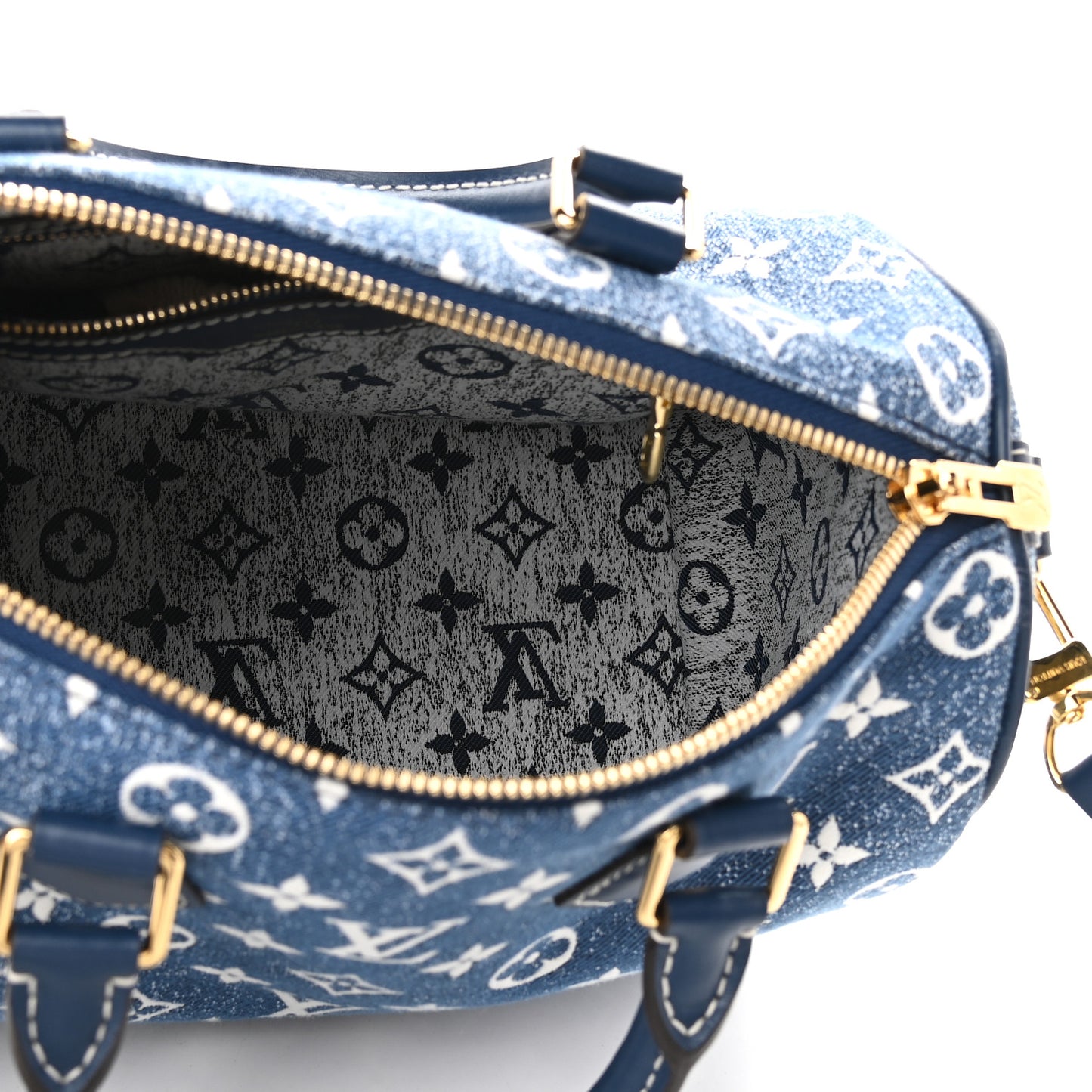 Monogram Jacquard Denim Speedy Bandouliere 25 Bleu