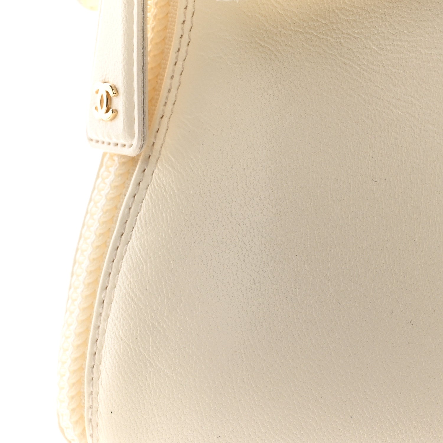 Chanel Lambskin Grosgrain Triangle & Collar 90 Ankle Boots 38 Ivory Black 9 of 10