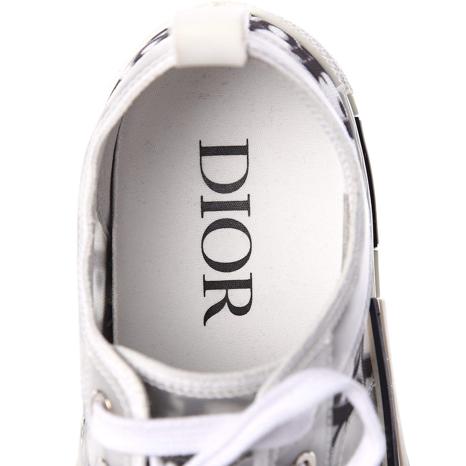 Christian Dior Technical Canvas Oblique Womens B23 Low Top Sneaker 36 White Black 5 of 6