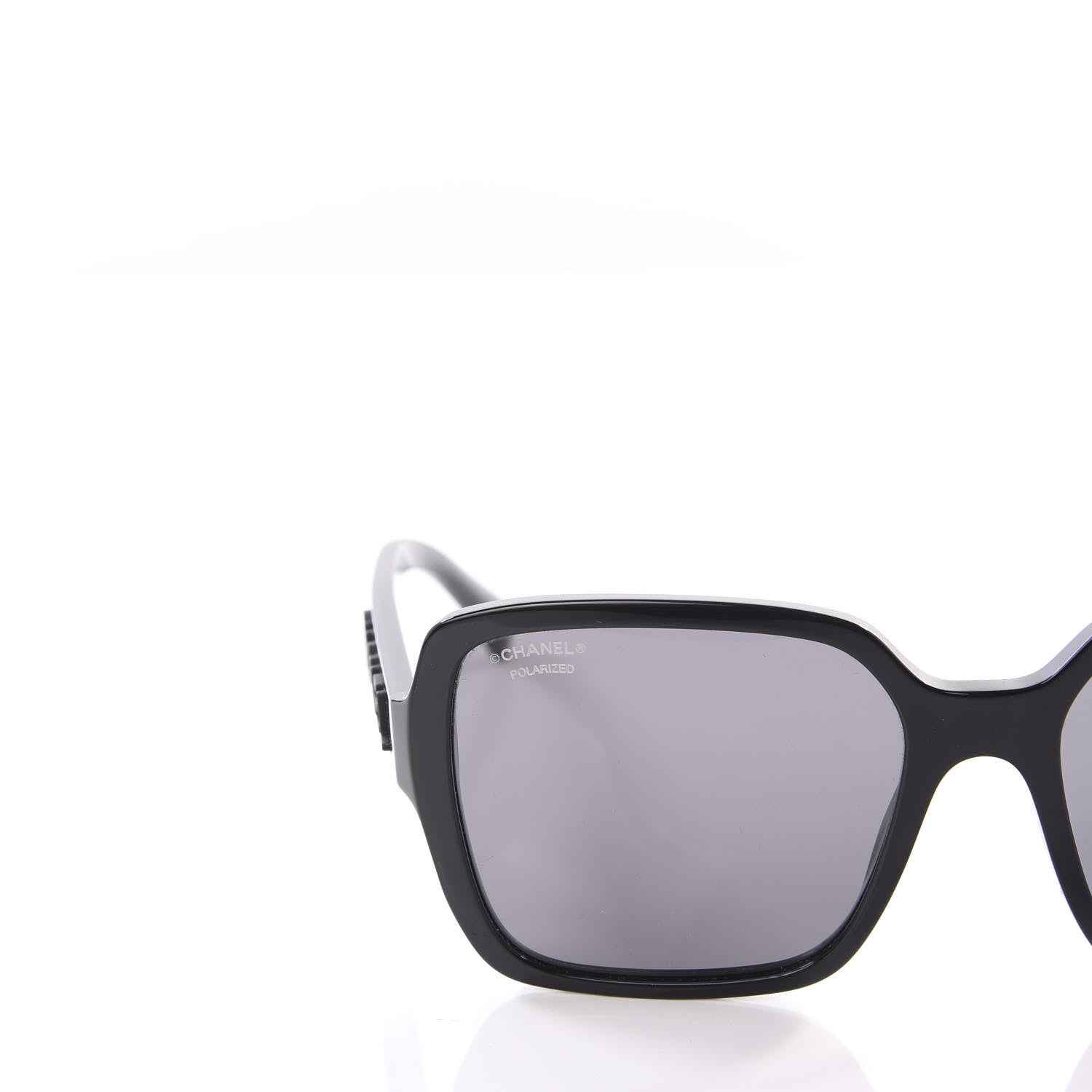 Chanel Acetate Polarized Square Sunglasses 5408 Black 5 of 8