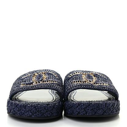 Chanel Cord CC Espadrille Slip On Sandals 39 2 of 8