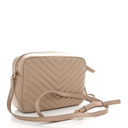 Saint Laurent Calfskin Matelasse Monogram Lou Camera Bag Dark Beige 3 of 10