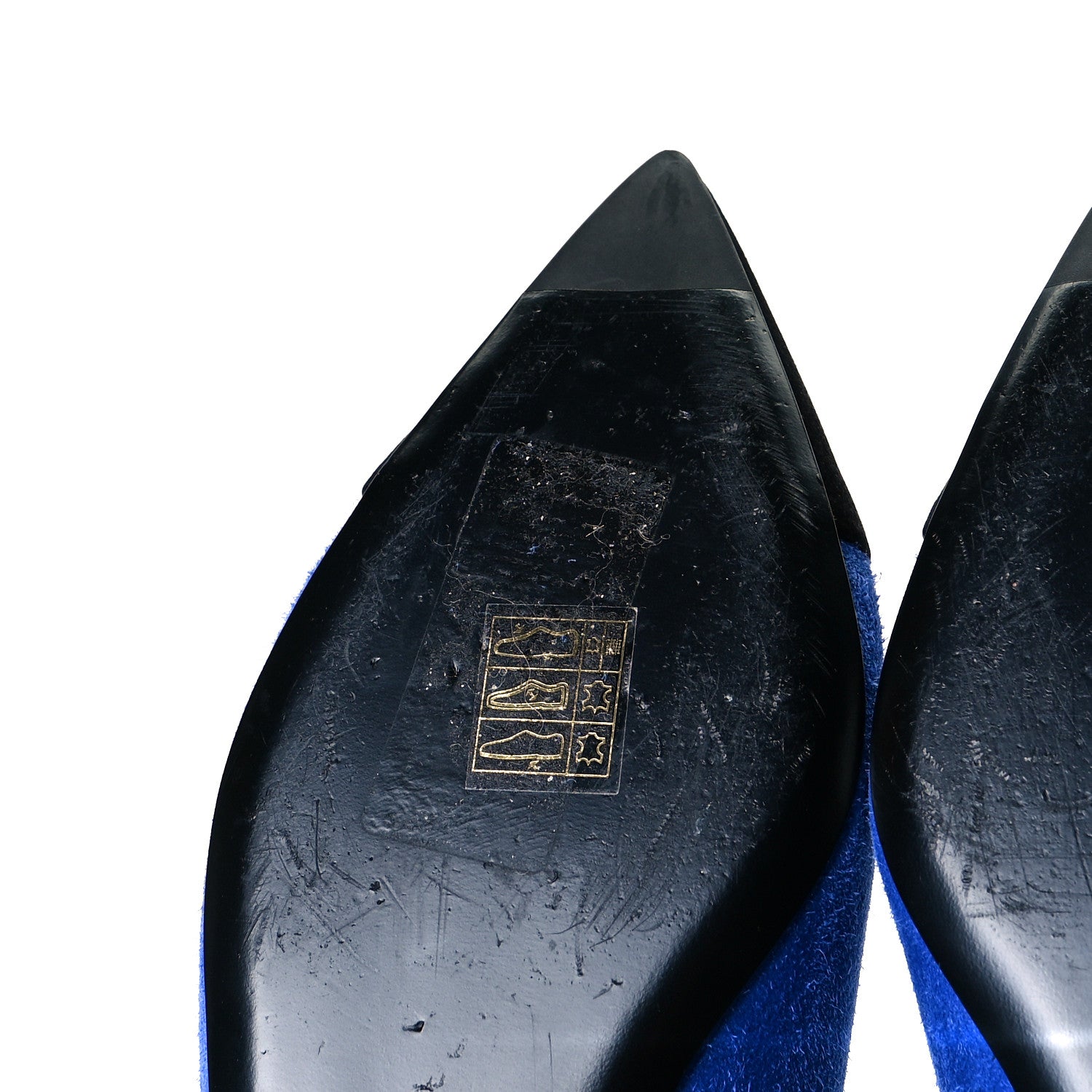 Chanel Suede Satin Cap Toe Gabrielle Ballerina Flats 39 Royal Blue Black 9 of 11