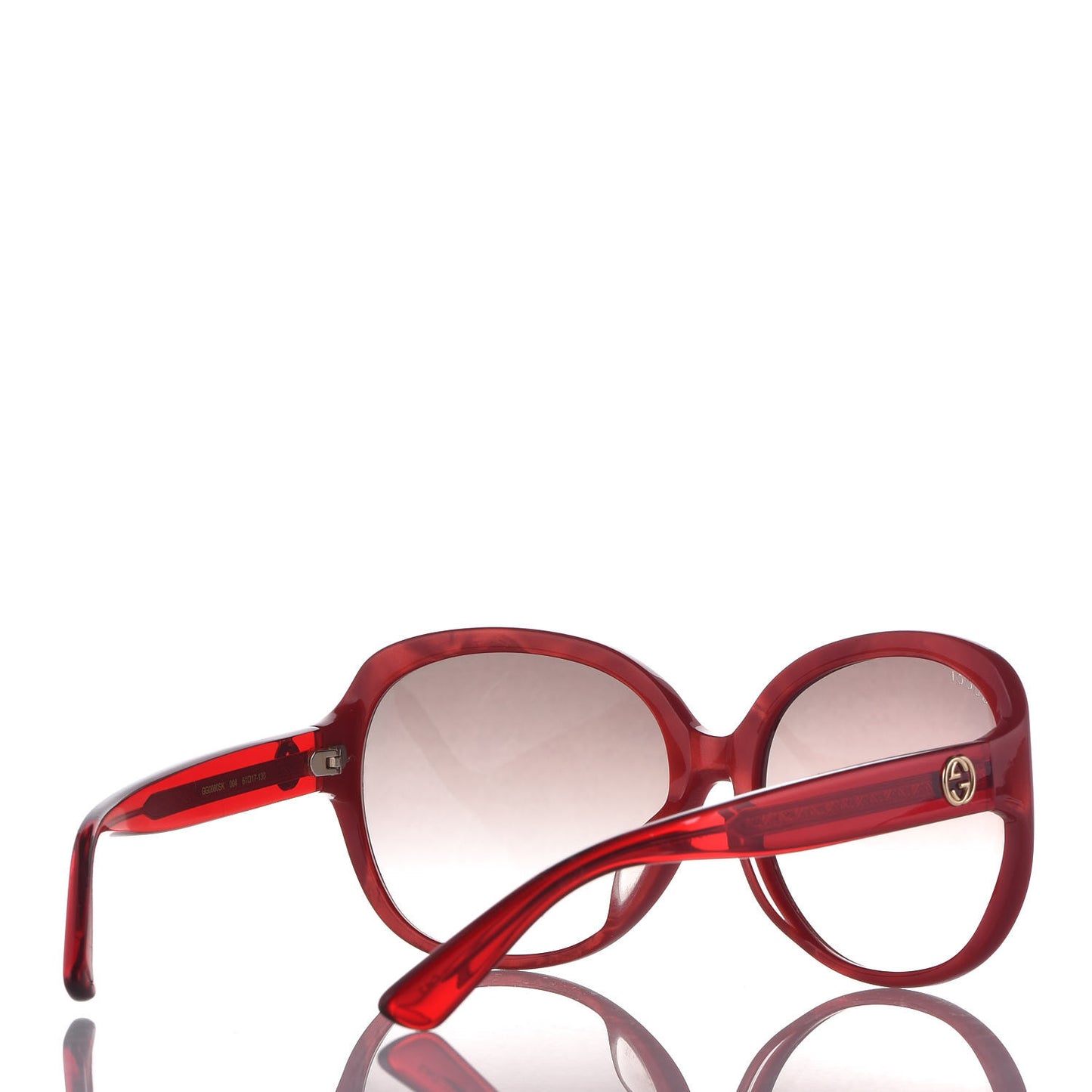 Acetate Oversized Round Sunglasses GG0080SK Red