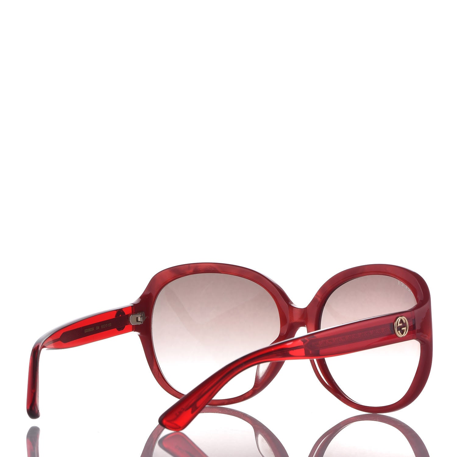 Gucci Acetate Oversized Round Sunglasses GG0080SK Red 4 of 6