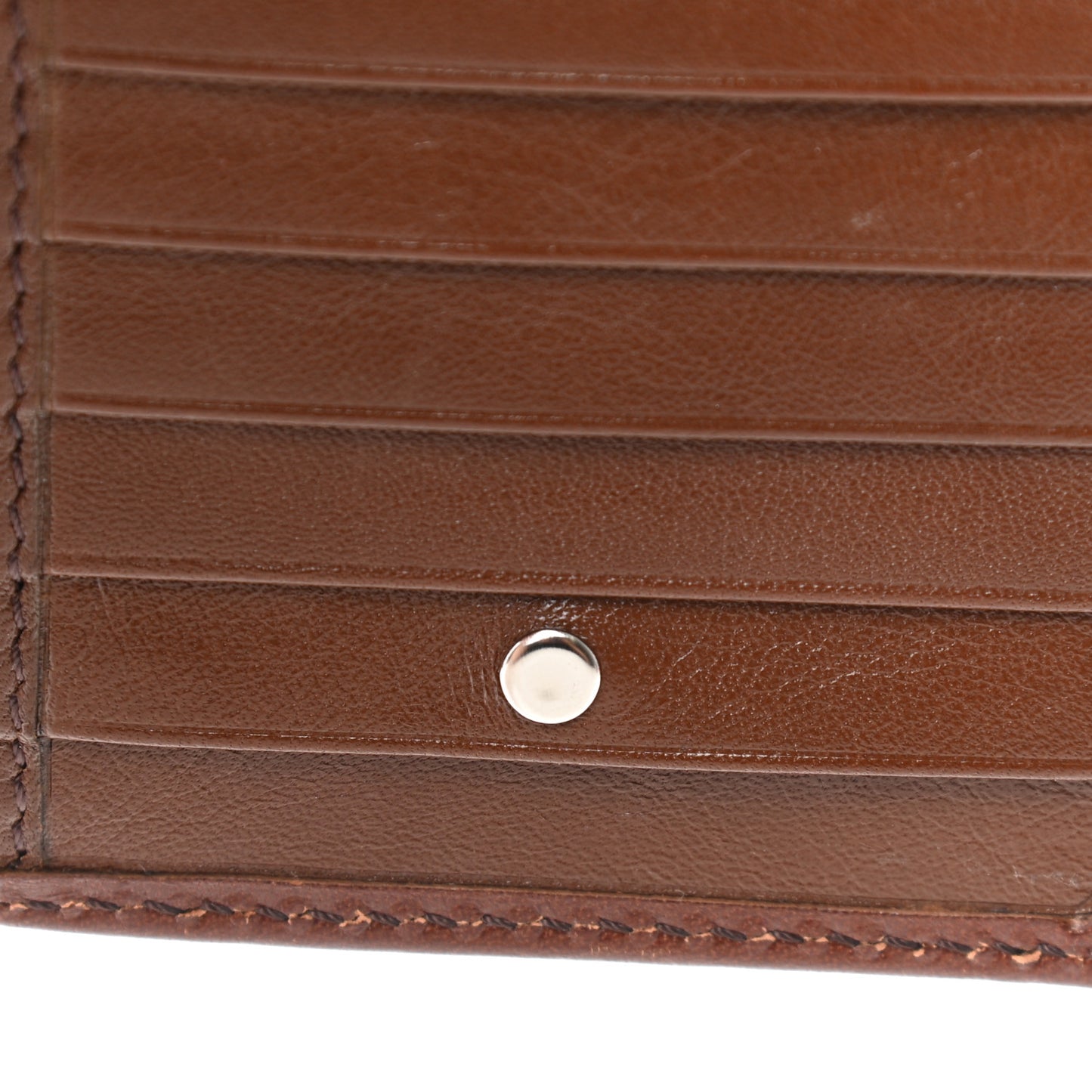 House Check Bridle Calfskin Passport Holder Cover Dark Tan