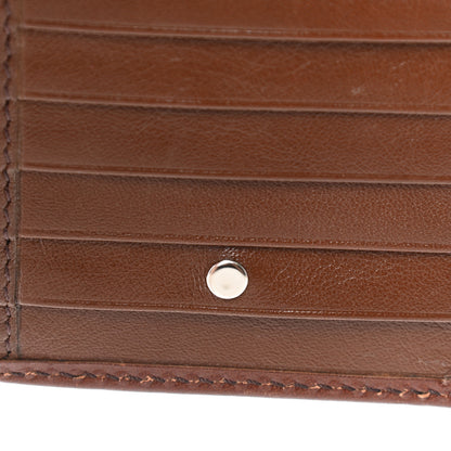 Burberry House Check Bridle Calfskin Passport Holder Cover Dark Tan 10 of 11