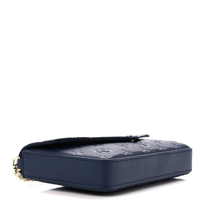 Louis Vuitton Empreinte Pochette Felicie Chain Wallet Navy 5 of 14