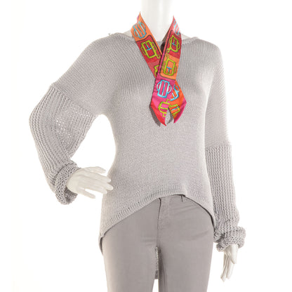 Hermes Silk Bouclerie d'Attelage Twilly Rose Indien Orange Rouge 2 of 5