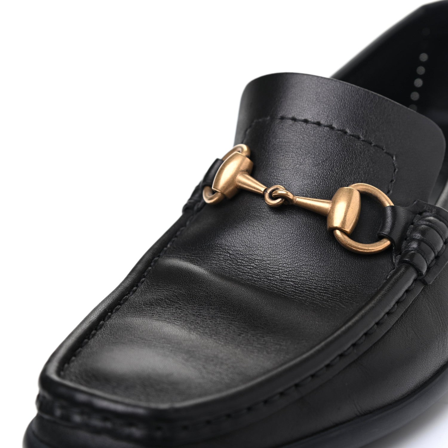 Gucci Calfskin Mens Horsebit Driver Loafers 7.5 Black 15 of 17