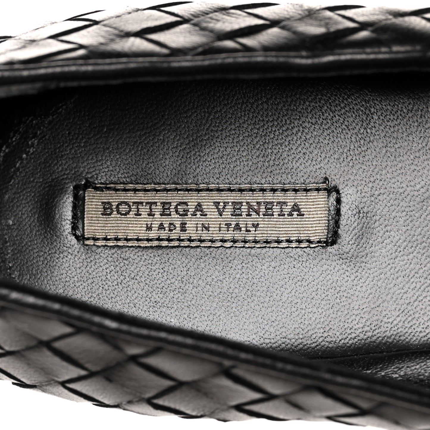 Nappa Intrecciato Flats 37.5 Black