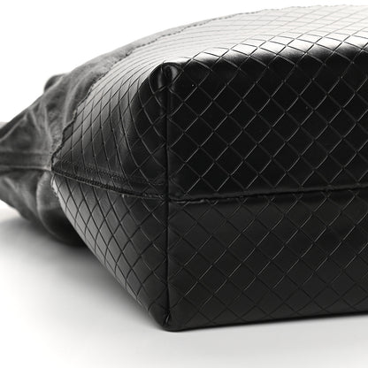 Bottega Veneta Lino Spalmato Light Calf Scolpito Tote Black 8 of 10