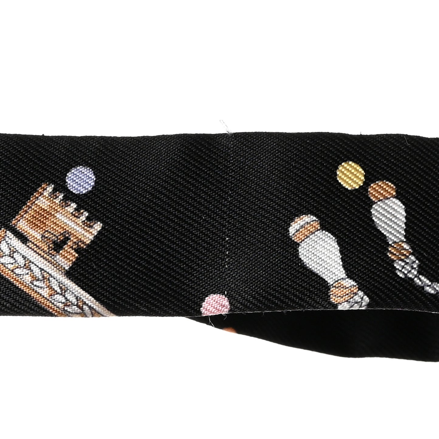 Silk Les Cles A Pois Doll Twilly Black Beige Rose