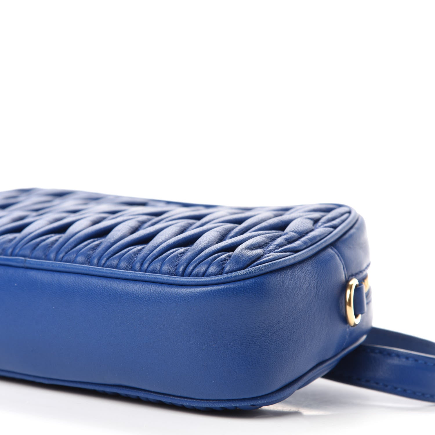 Miu Miu Nappa Matelasse Marsupio Belt Bag Azurro 7 of 10